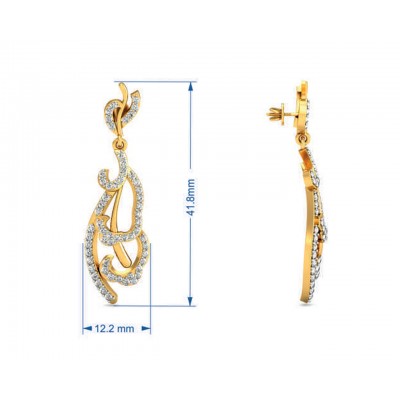 Abstract Designer Diamond Earrings